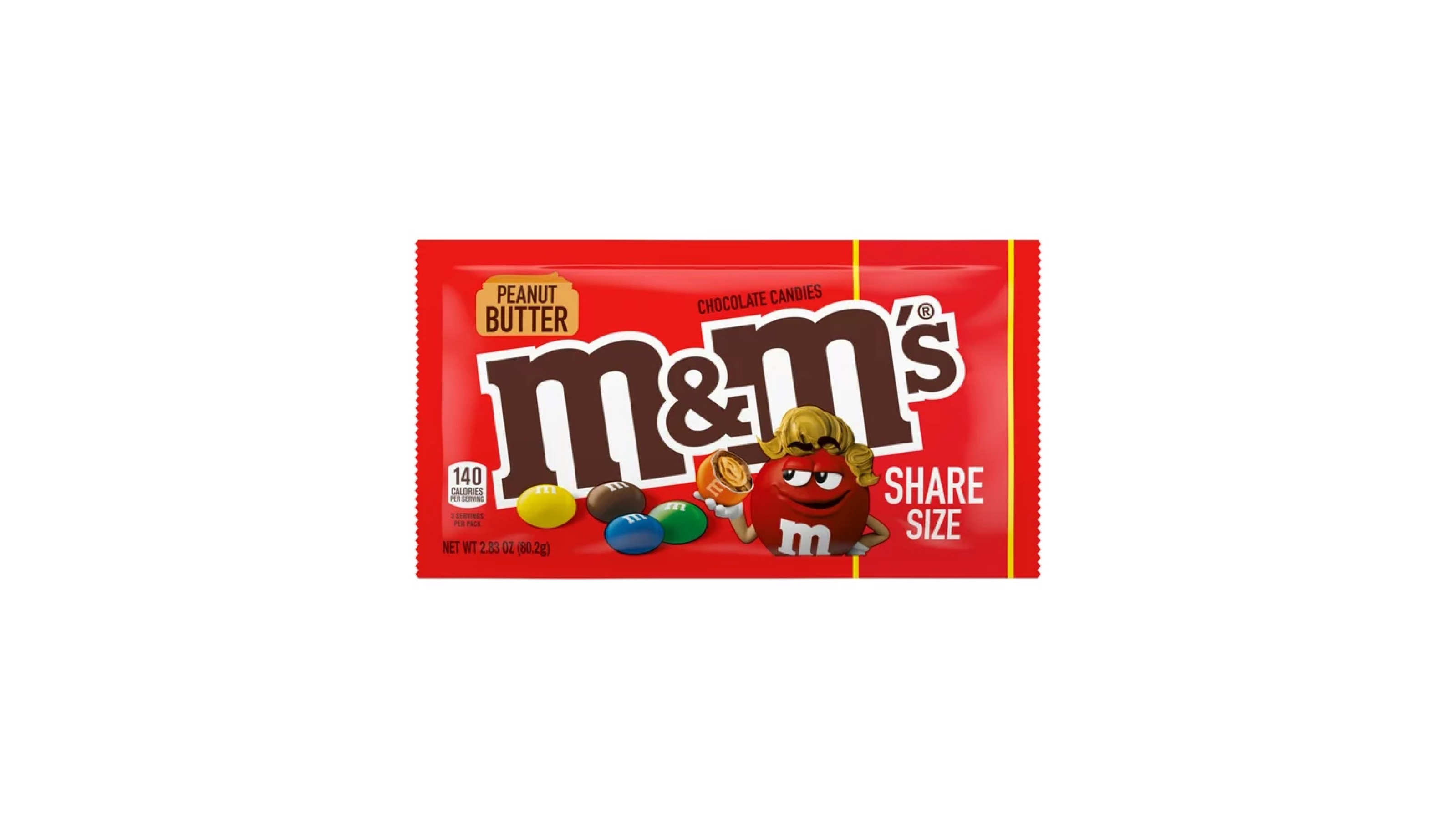 M&M'S Summer Red, White & Blue Assorted Milk Chocolate Candy, Share Size,  3.14 oz Bag