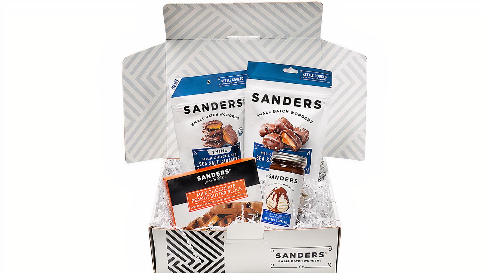 Sanders Chocolates Milk Chocolate Peanut Butter Caramel Mini Bites, 3.75 oz.