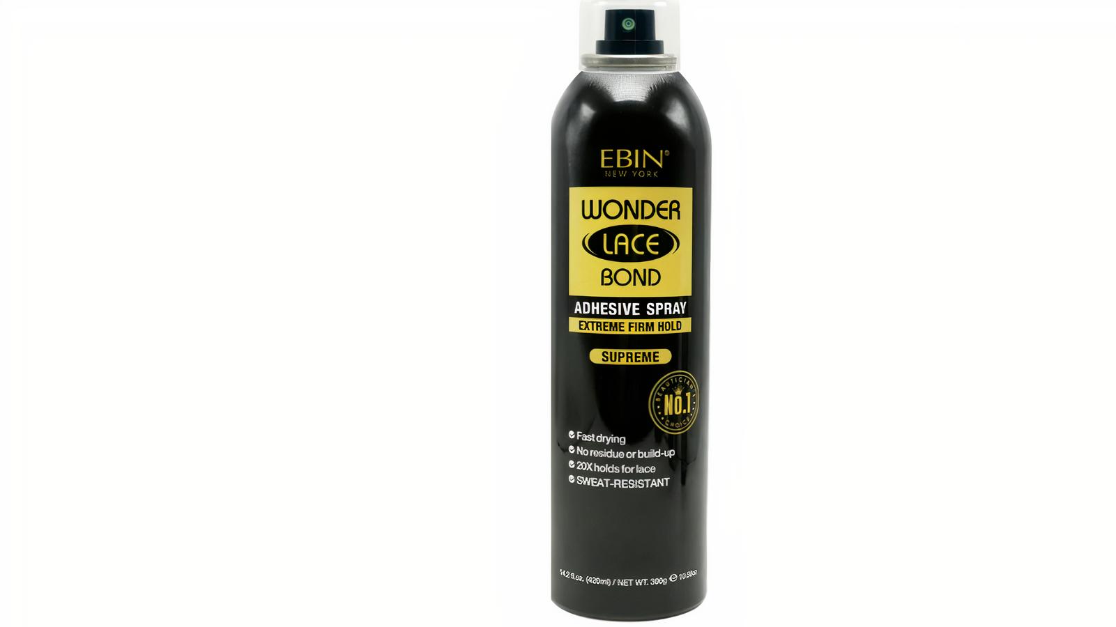 EBIN NEW YORK Wonder Lace Bond Extra Mega Hold 1.18oz - No Residue Improved  Formula Easy to Apply Fast Drying Waterproof Latex Free Perspiration  Resistant