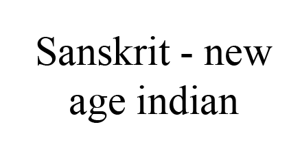 Sanskrit - New Age Indian (Folsom)